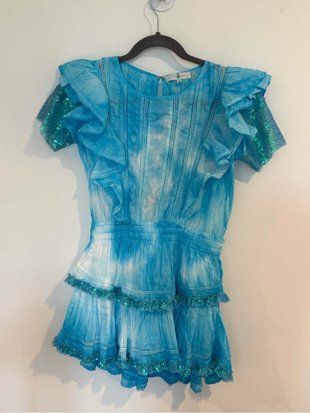 LoveShackFancy "Natasha" Tie-Dye Mini Dress XS